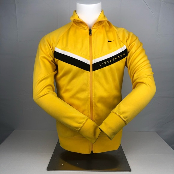Nike Jackets & Coats | Nike Yellow Full Zipup Live Strong Athletic Jacket | Poshmark